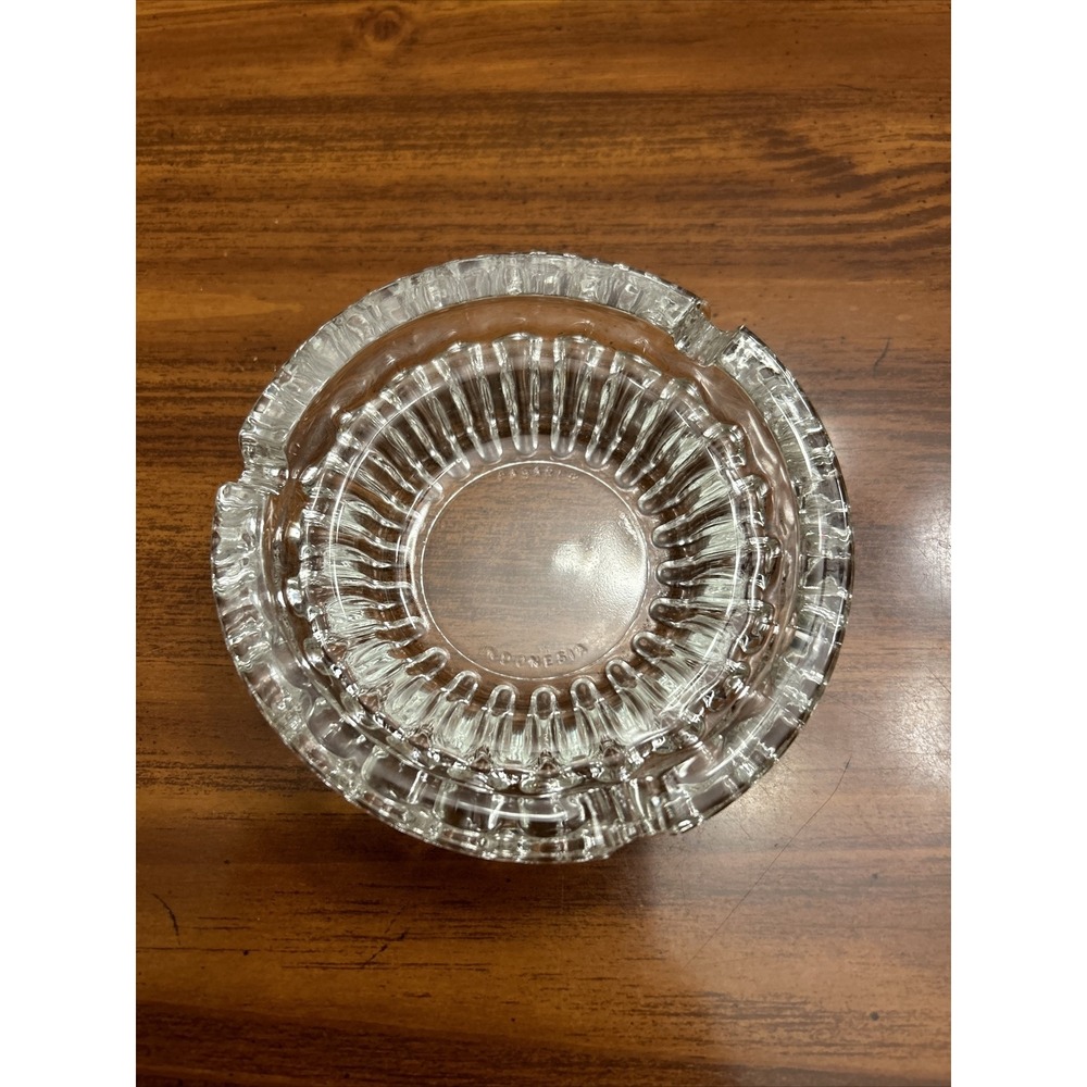 Vintage Pasari Clear Cut Glass Ash Tray Trinket Dish Indonesia